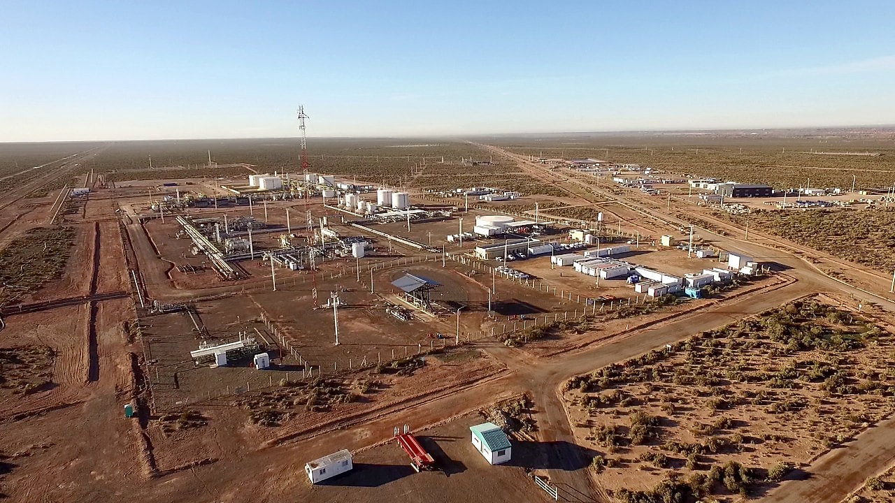 Uno de los pozos de Shell en Vaca Muerta
