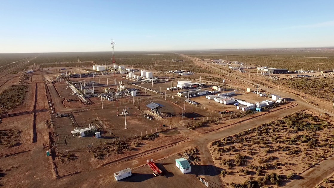 Uno de los pozos de Shell en Vaca Muerta