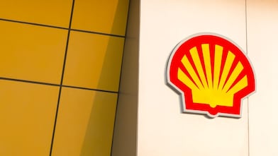 Logo Shell en una pared