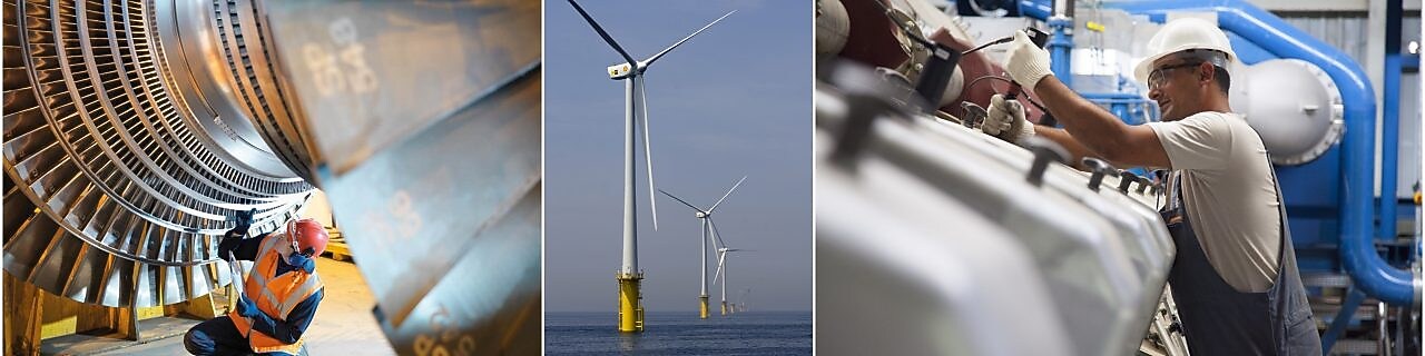 Diversas formas de infraestructura industrial para generación de energía