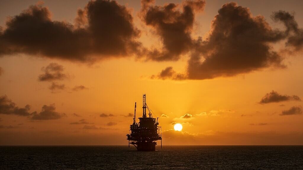 Perdido platform in the sunset