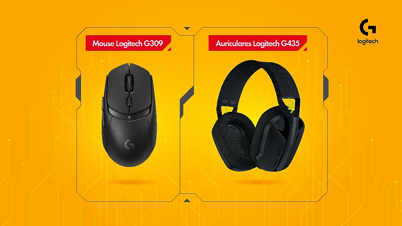 Mouse Logitech G309 y Auriculares Logitech G435
