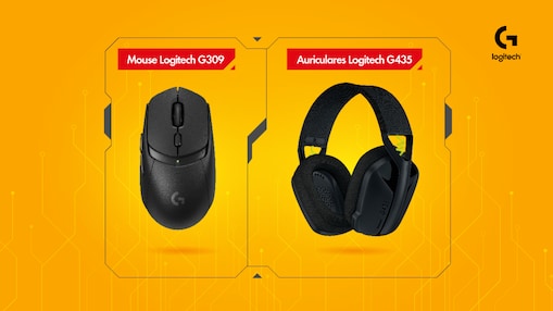 Mouse Logitech G309 y Auriculares Logitech G435