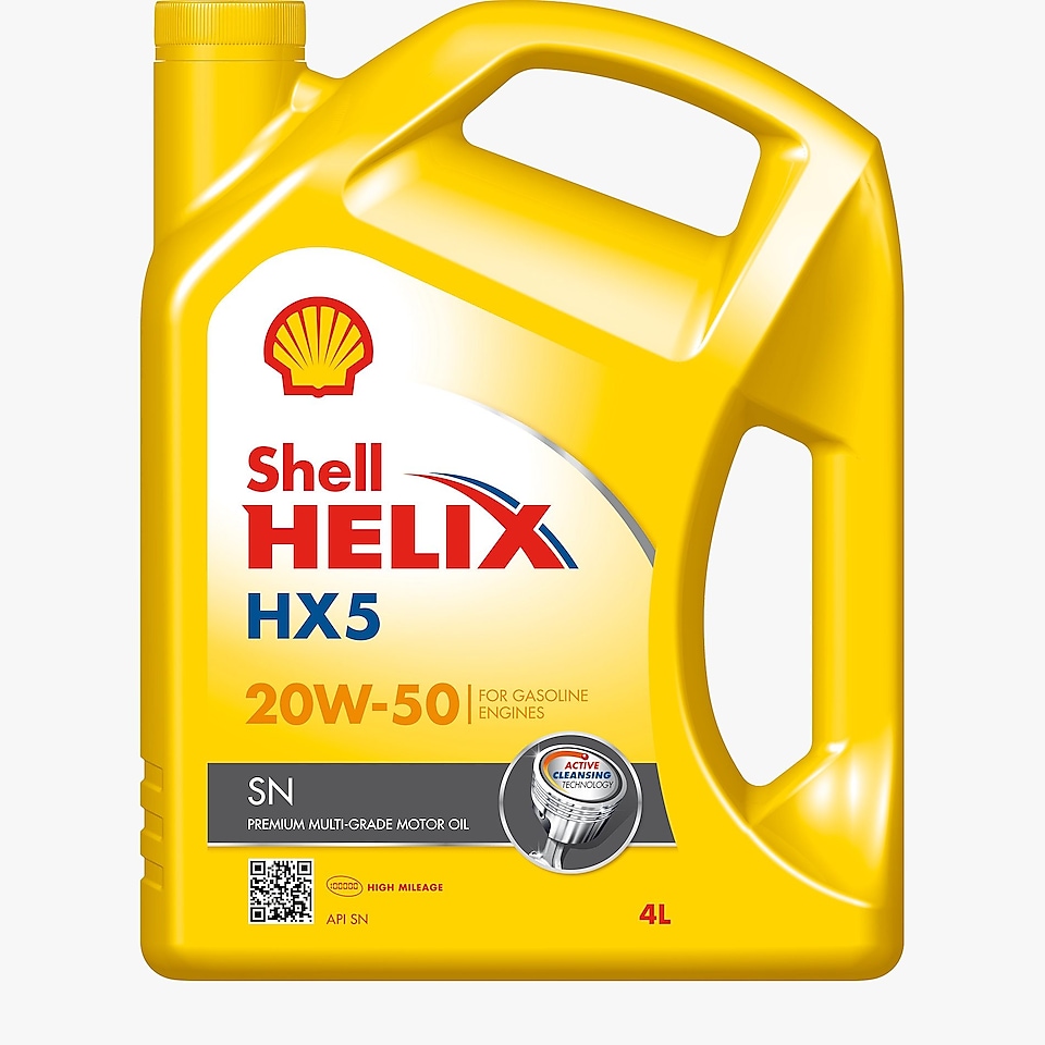 Foto del envase de Shell Helix HX5 SN 20W-50